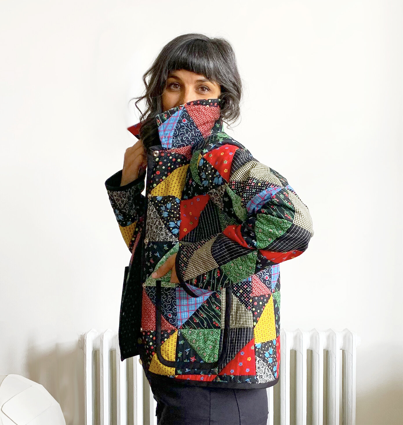 QUILTED CHEATER QUILT JACKET - Vintage Fabric Finally Gets Used
